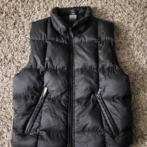 Women's Diesel Black Zip Up Puffer Vest Size Small.